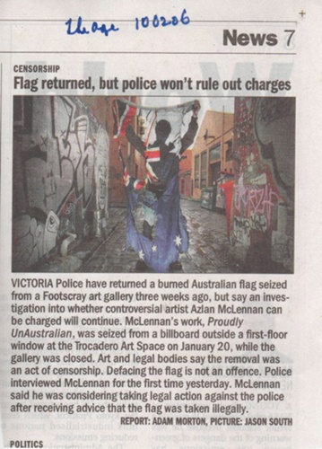 Flag seizure by police